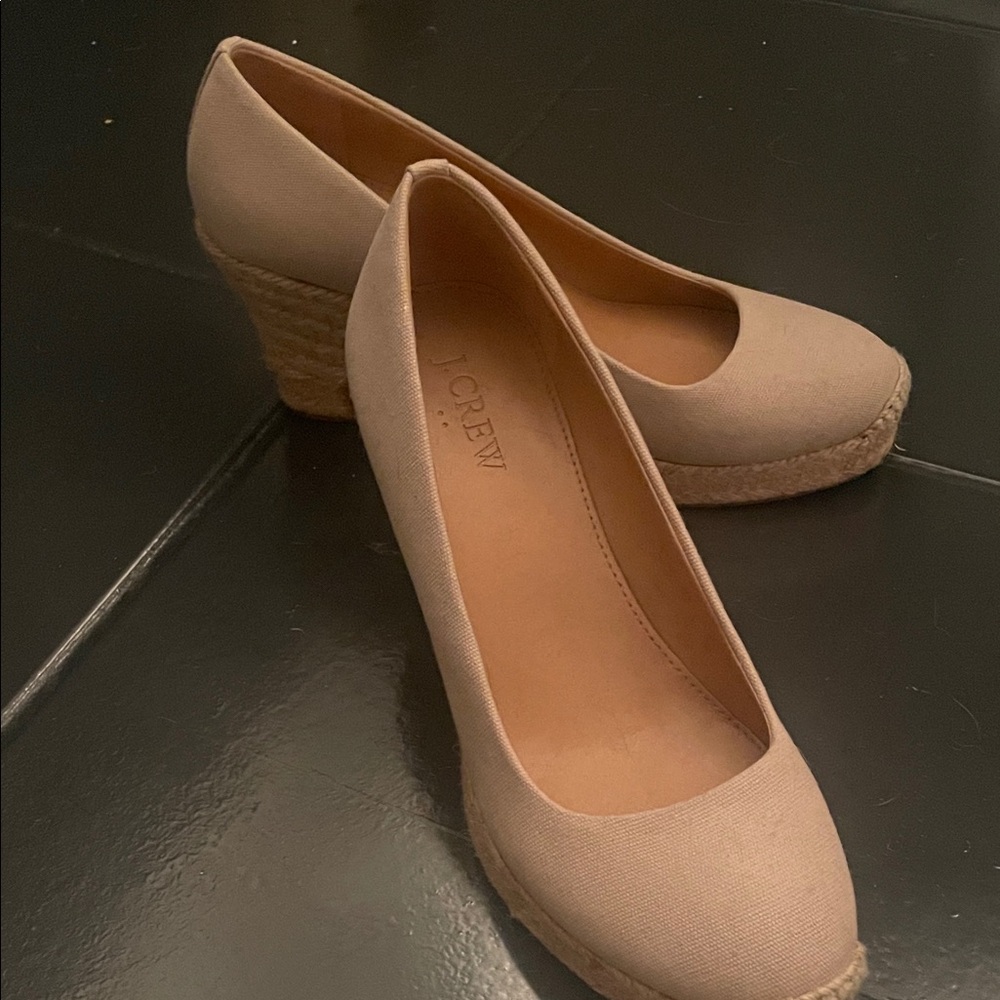 J. Crew Women's Beige Wedge Shoes